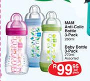 Baby Bottle 3 Pack - 270ml Per Pack