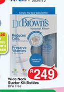 Dr Brown's Wide Neck Starter Kit Bottles