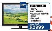 Telefunken 32" LED TV (TLED32FHD)