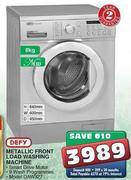 Defy 8kg Metallic Front Load Washing Machine(DAW327)