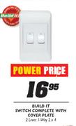 Build It Switch Complete With Cover Plate 2 Lever 1-Way-2x4