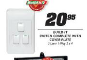 Build It Switch Complete With Cover Plate 3 Lever 1-Way-2x4