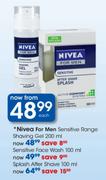 Nivea For Men Sensitive Shaving Gel-200ml Each