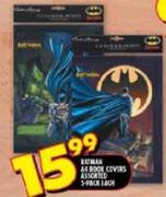 Batman A4 Book Covers Assorted-5-pack each