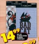 Bat Cat A4 Book Covers Assorted-5-pack each