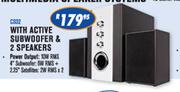 Dixon 2.1 Channel Multimedia Speaker System With Active Subwoofer & 2 Speakers (CS32)