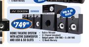 Dixon Home Threatre System With Active Subwoofer And USB & SD Slots