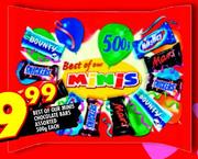 Best Of Our Minis Chocolate Bars-500gm Each