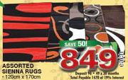 Assorted Sienna Rugs 120x170cm-Each