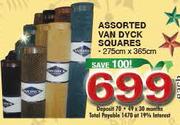 Assorted Van Dyck Squares 275x365cm-Each