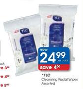 TLC Cleansing Facial Wipes Assorted-Per Pack