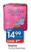 Stayfree 10 Ultra Slims Pads-Per Pack