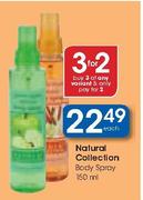Natural Collection Body Spray-150ml Each