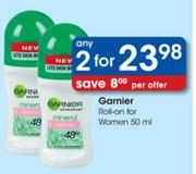Garnier Roll-on for Women-2 x 50ml