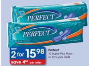 Perfect 10 Super Plus Pads or 12 Super Pads