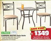 Cabrera Bistro 3 Piece Patio Suite