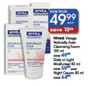 Nivea Visage Naturally Even Cleansing Foam-100ml Each