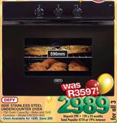 Defy 600E Stainless Steel Undercounter Oven-596mm(DBO331/450)
