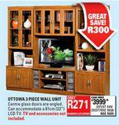 Ottowa 3 Piece Wall Unit