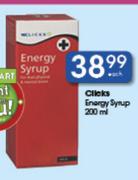 Clicks Energy Syrup-200ml Each