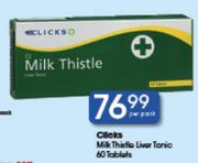 Clicks Milk Thistle Liver Torio 60 Tablets-Per Pack