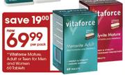 Vitaforce Mature,Adult Or Teen For Men And Women 60 Tablets-Per Pack