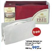 African Extracts Anti-Age Day Or Night Cream With Free Bag-Per Set