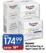 Eucerin Q10 Active Day Or Night Cream-50ml Each