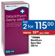 Clicks Blackthorn Berry Elixir-2X200Ml