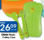 Clicks Plastic Cutlery Case-Per Set