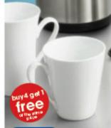 Clicks Classic White Parcelein Mug