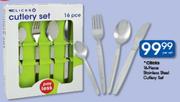 Clicks 16-Piece Stainless Steel Cutlery Set-Per Set