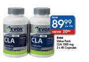 Evox Value Pack CLA 1000mg-2x45 Capsules Per Offer