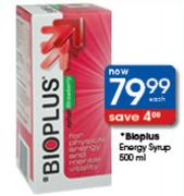 Bioplus Energy Syrup-500ml Each