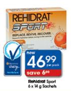 Rehidrat Sport 6x14g Sachets Per Pack