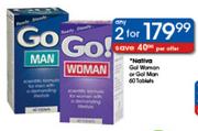 Nativa Go! Woman Or Go! Man Tablets-2x60's