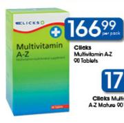 Clicks Multivitamin A-Z Tablets-90's Per Pack