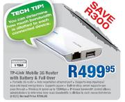 TP Link Mobile 3G Router With Battery & Fail Over