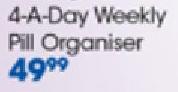 Clicks A-4 Day Weekly Pill Organiser - Each