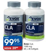 Evox CLA 1000mg 45+45 Softgels - Per Pack