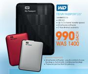 WD My Passport 2.5"-1TB Each
