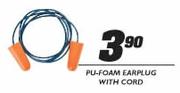 Fu-Foam Earplug With Cord-Each