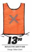 Reflective Safety Bib Orange/Yellow Green