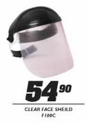 Clear Face Sheild (F100C)-Each