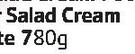 Excella Salad Cream Lite-780g Each