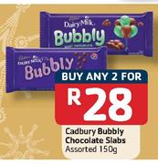 Cadbury Bubbly Chocolate Slabs Assorted-2 x 150g