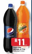 Pepsi Cola,Mirinda Or 7up Assorted-2 Litre Each