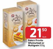 Bakers Provita Wholewheat Or Multigrain-500g Each