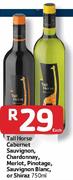 Tall Horse Cabernet Sauvignon,Chardonnay,Merlot,Pinotage,Sauvignon Blanc,Or Shiraz-750ml Each