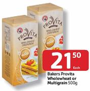 Bakers Provita Wholewheat Or Multigrain -500g Each